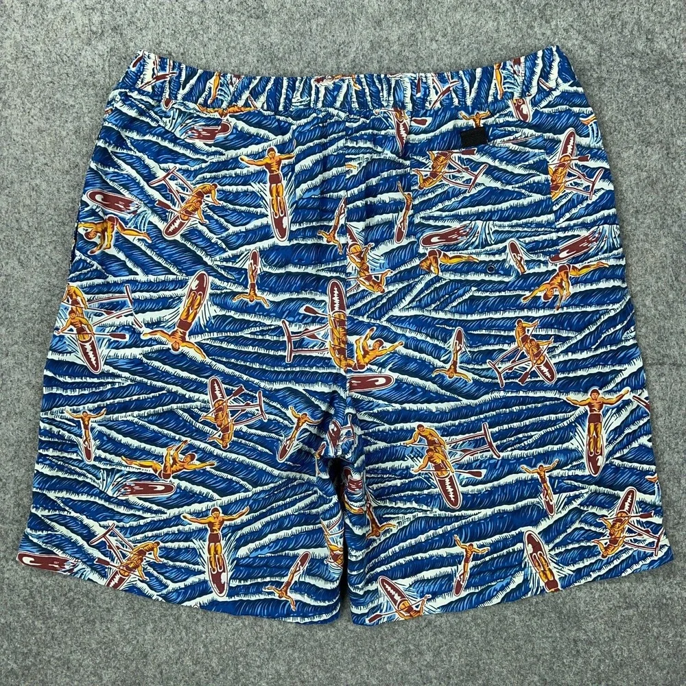 VTG Polo Sport Swim Shorts Mens XL Blue AOP Surf Lined Bathing‎ Suit Trunks Rare